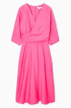 Fashion COS PUFFSLEEVE MIDI DRESS