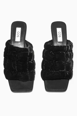 New COS QUILTED VELVET MULES