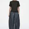 New COS REGULOWANE W PASIE SPODNIE JEANSOWE TYPU BARREL