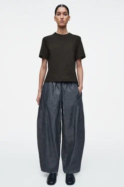 New COS REGULOWANE W PASIE SPODNIE JEANSOWE TYPU BARREL