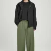 Hot COS REGULOWANE W PASIE SPODNIE Z NOGAWKAMI TYPU BARREL Khaki