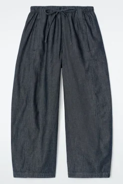 New COS REGULOWANE W PASIE SPODNIE JEANSOWE TYPU BARREL