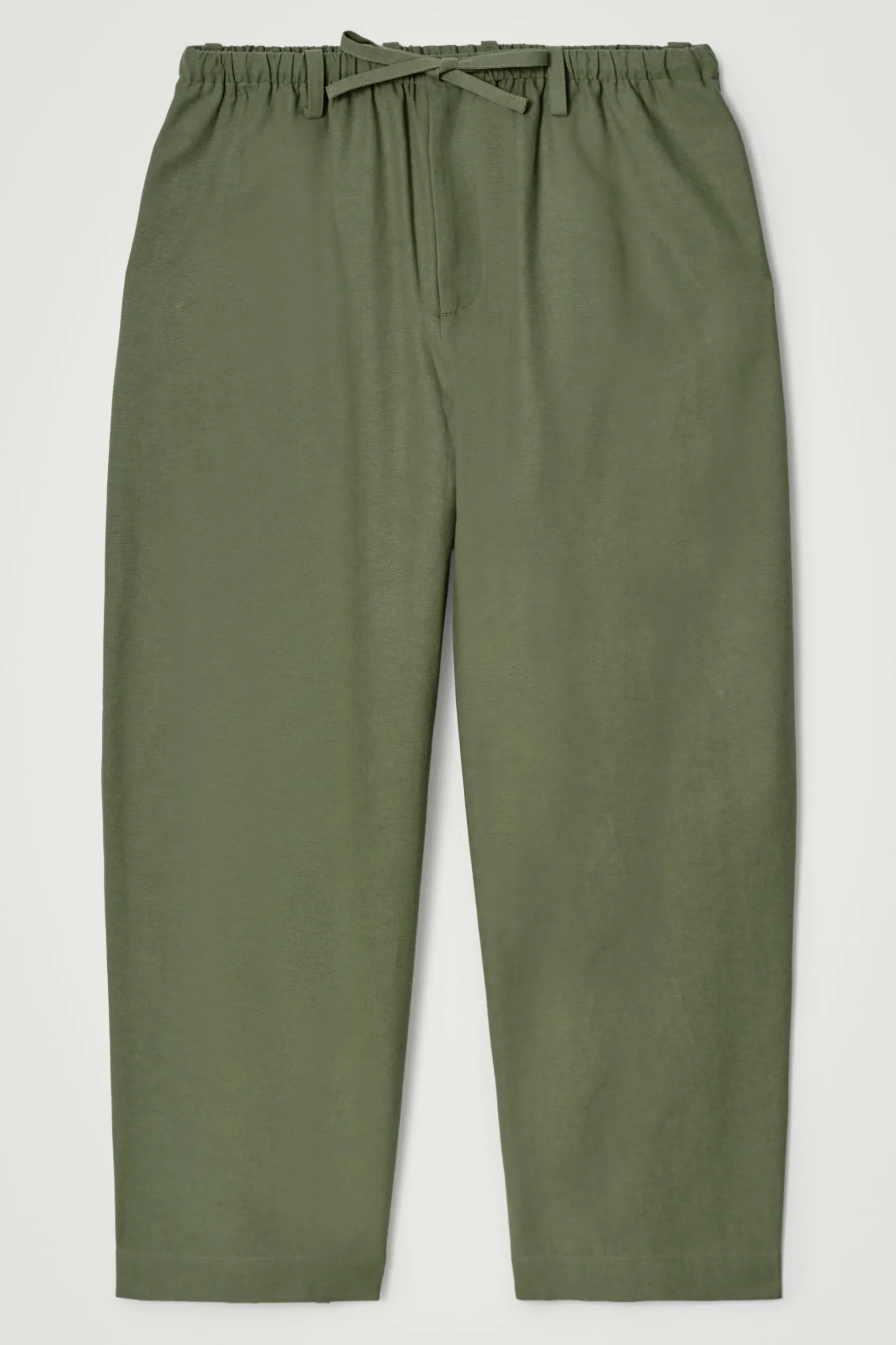 Hot COS REGULOWANE W PASIE SPODNIE Z NOGAWKAMI TYPU BARREL Khaki