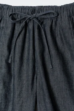 New COS REGULOWANE W PASIE SPODNIE JEANSOWE TYPU BARREL