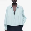Sale COS ROZSZERZANA BAWEŁNIANA KOSZULA – RELAXED FIT