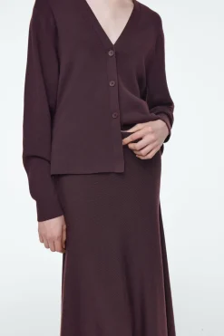 Fashion COS ROZSZERZANA SPÓDNICA MAXI Z MIESZANKI Z WEŁNĄ