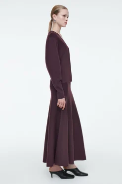 Fashion COS ROZSZERZANA SPÓDNICA MAXI Z MIESZANKI Z WEŁNĄ