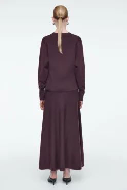 Fashion COS ROZSZERZANA SPÓDNICA MAXI Z MIESZANKI Z WEŁNĄ