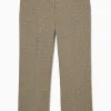 Clearance COS ROZSZERZANE SPODNIE W KRATĘ – SLIM FIT