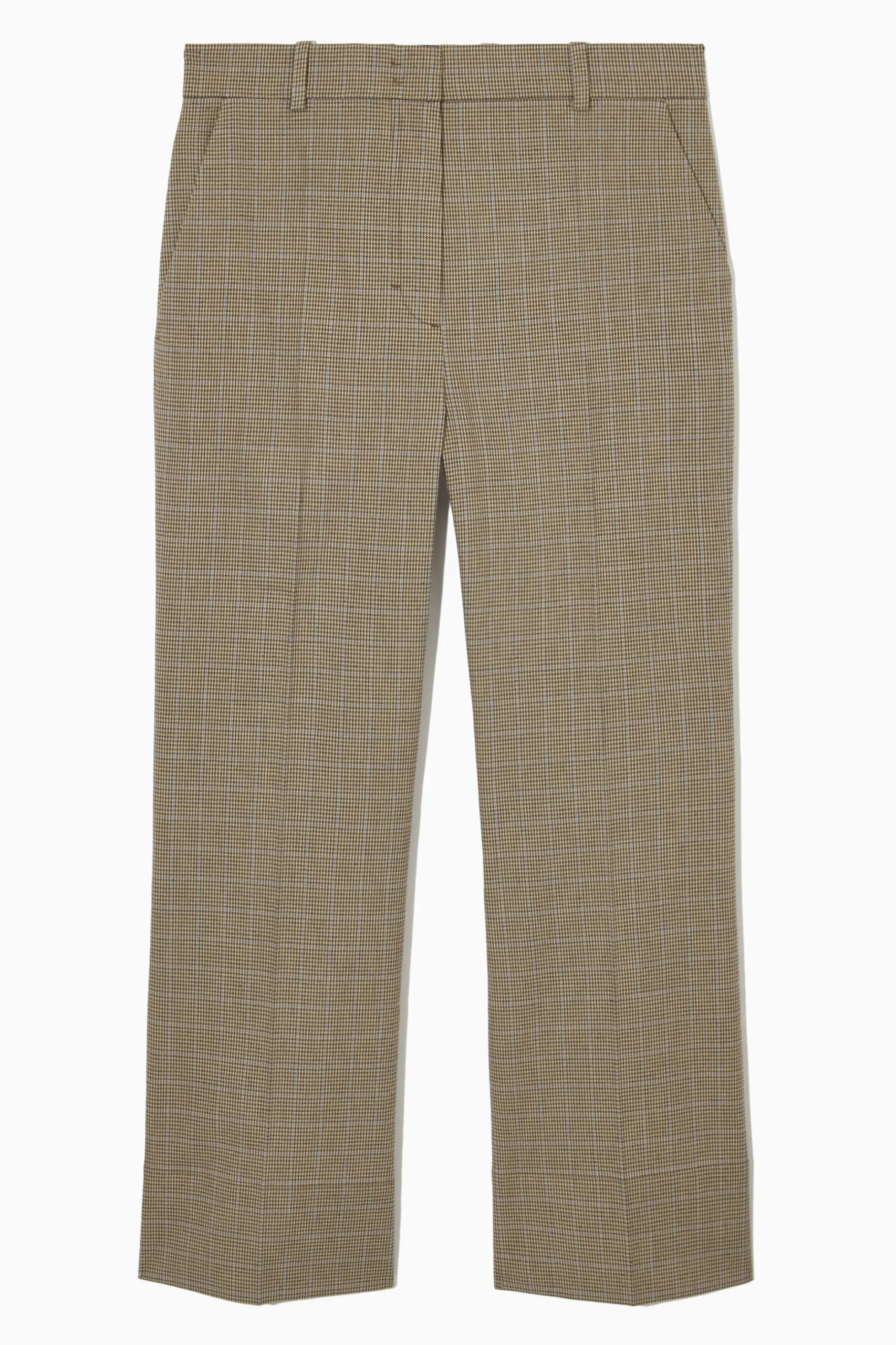 Clearance COS ROZSZERZANE SPODNIE W KRATĘ – SLIM FIT