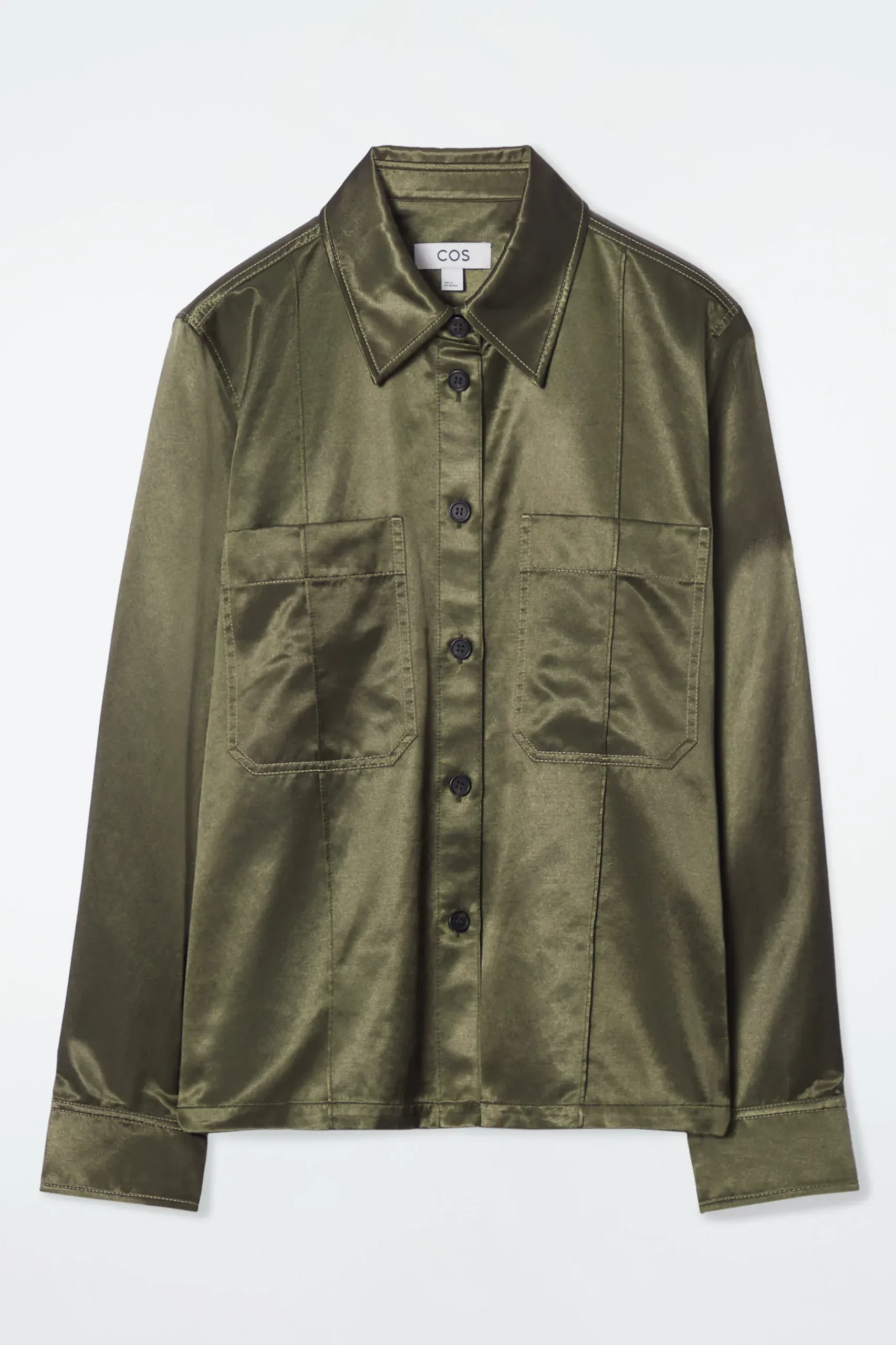 Clearance COS SATYNOWA KOSZULA W STYLU UTILITY – REGULAR FIT