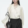 Clearance COS SATYNOWA KOSZULA Z PLISOWANIAMI – RELAXED FIT