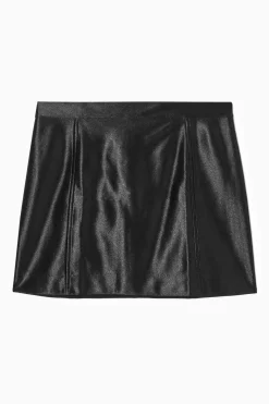 Fashion COS SATYNOWA SPÓDNICA MINI O WYSOKIM POŁYSKU