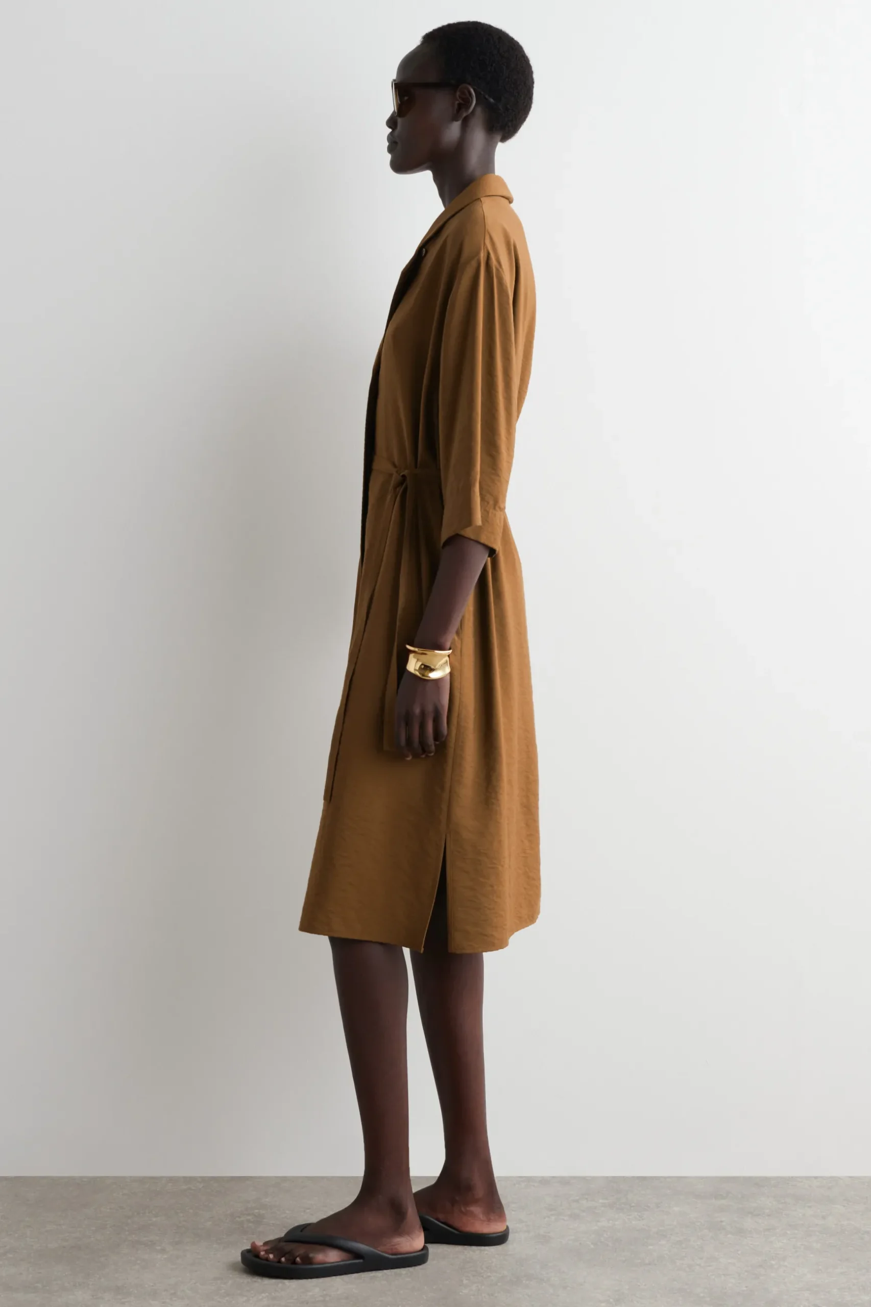 Hot COS SIDEBELT MIDI SHIRT DRESS