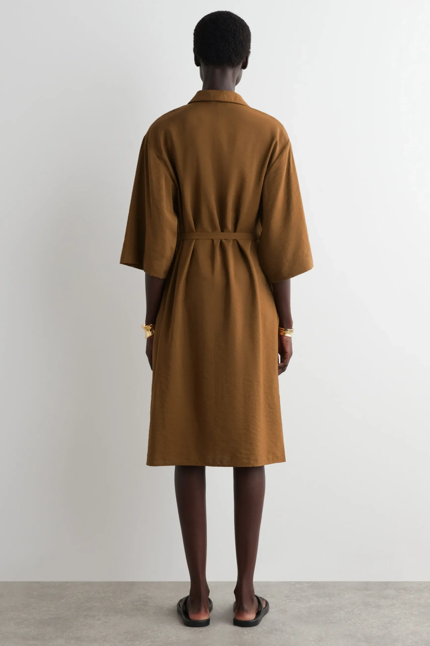 Hot COS SIDEBELT MIDI SHIRT DRESS