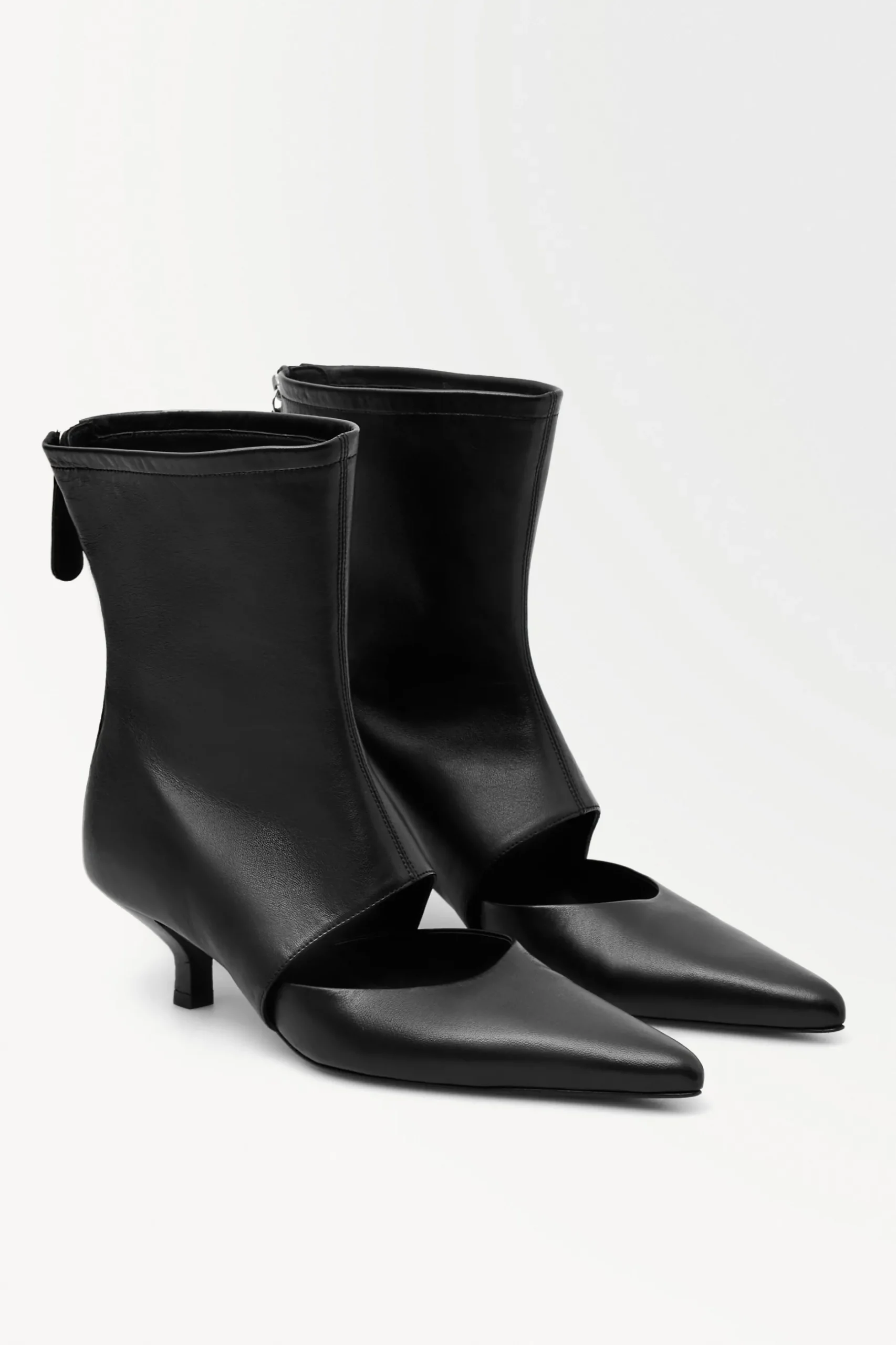 Fashion COS SKARPETKOWE BOTKI NA OBCASIE TYPU KACZUSZKA Czarny