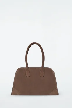 Fashion COS SKÓRZANA MAŁA TORBA STUDIO TYPU BOWLING BAG Brązowy