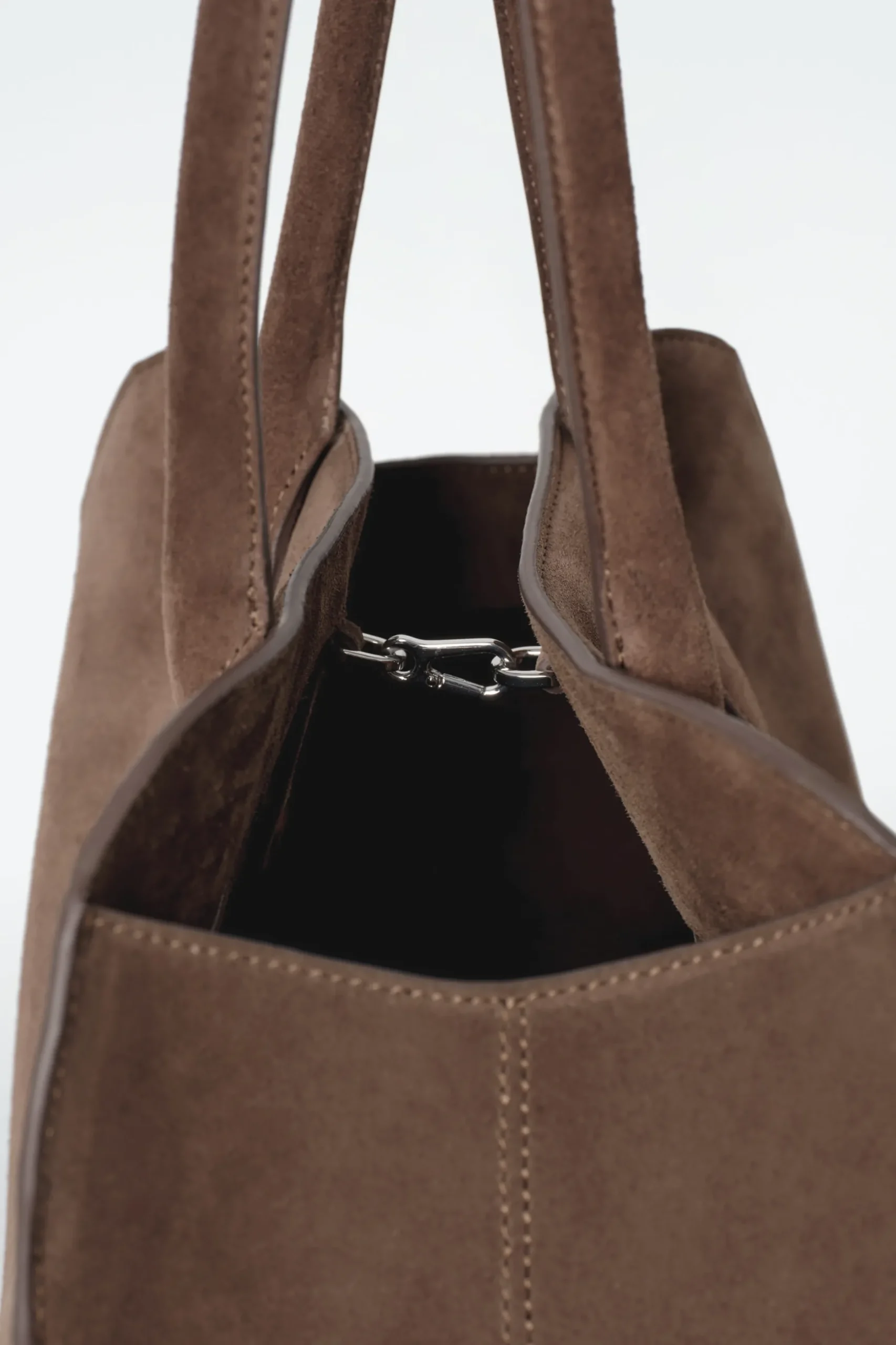 Fashion COS SKÓRZANA MAŁA TORBA STUDIO TYPU BOWLING BAG Brązowy