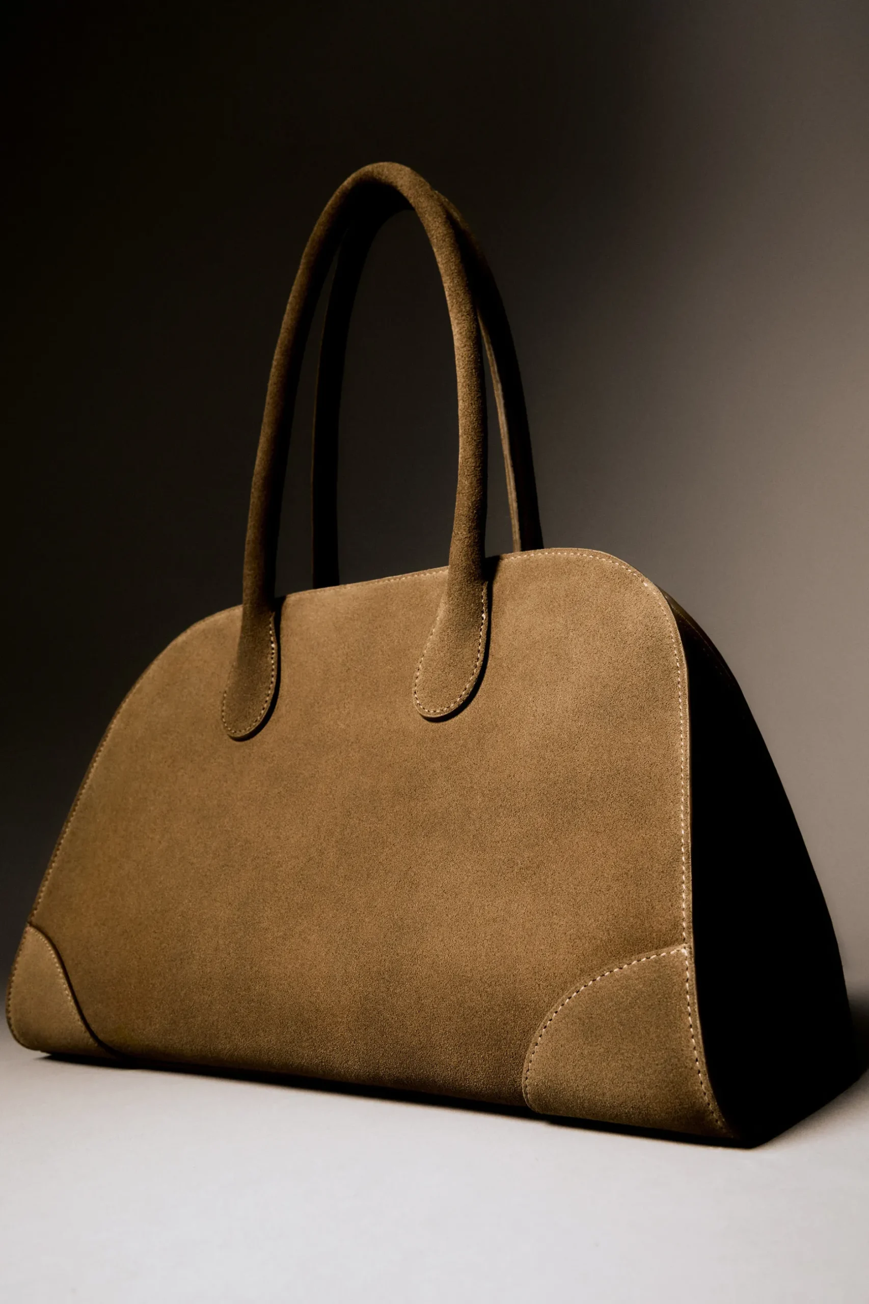 Fashion COS SKÓRZANA MAŁA TORBA STUDIO TYPU BOWLING BAG Brązowy