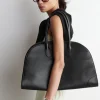 Hot COS SKÓRZANA TORBA STUDIO TYPU BOWLING BAG Czarnaskóra