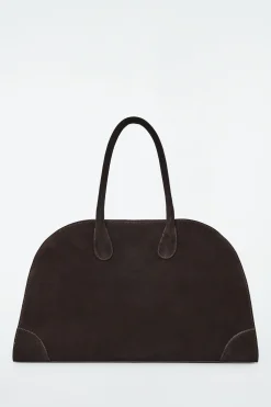 Hot COS SKÓRZANA TORBA STUDIO TYPU BOWLING BAG Ciemnobrązowyzamsz