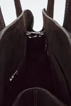 Hot COS SKÓRZANA TORBA STUDIO TYPU BOWLING BAG Ciemnobrązowyzamsz