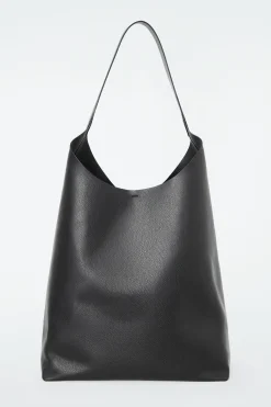 Online COS SKÓRZANA TOREBKA „SERIF” TYPU TOTE Czarny