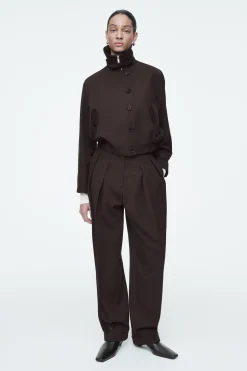 Fashion COS SKÓRZANE BOTKI DO KOSTKI Z KWADRATOWYM PRZODEM