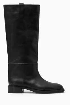 Sale COS SKÓRZANE BUTY JEŹDZIECKIE Czarny