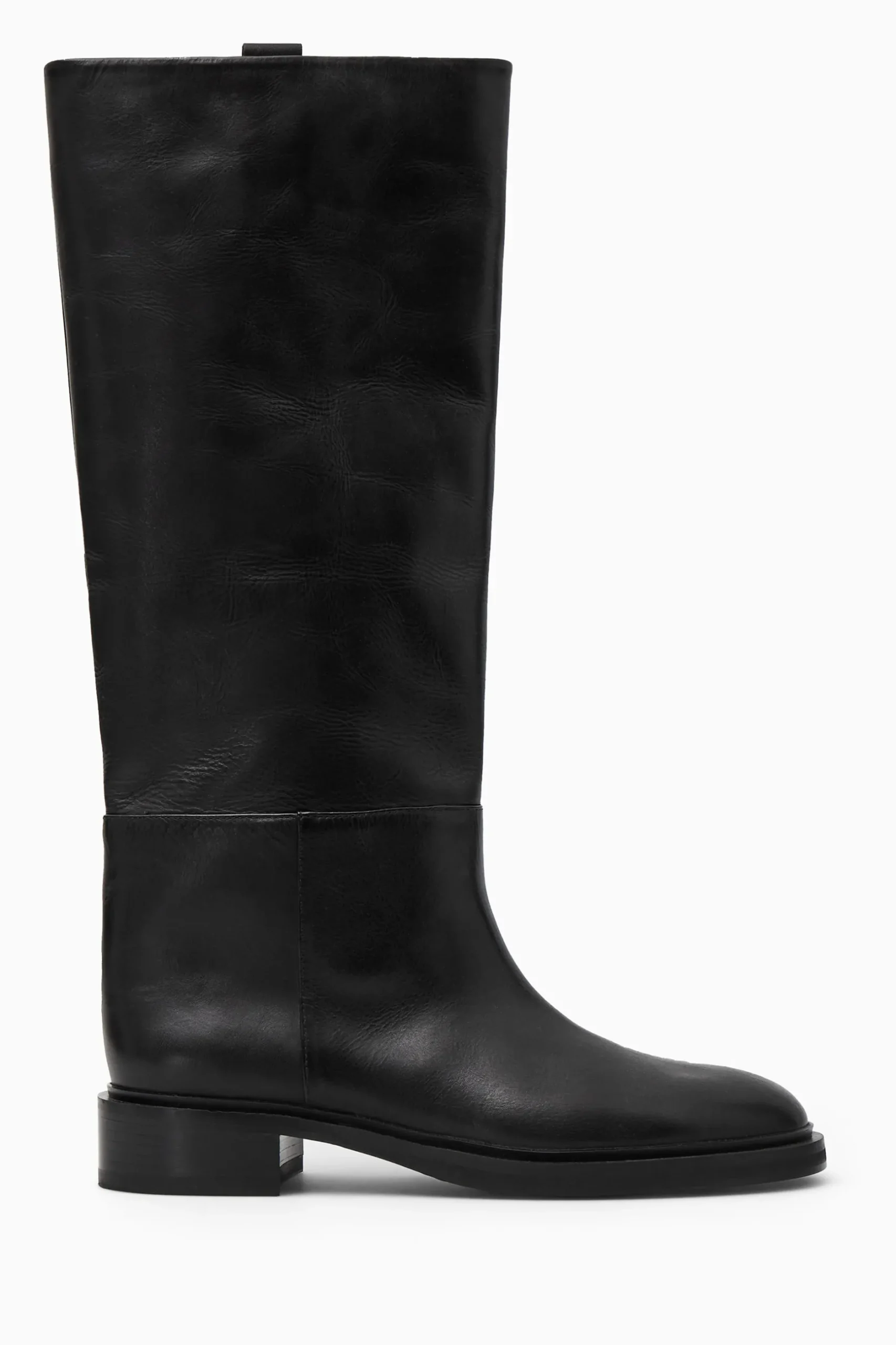 Sale COS SKÓRZANE BUTY JEŹDZIECKIE Czarny