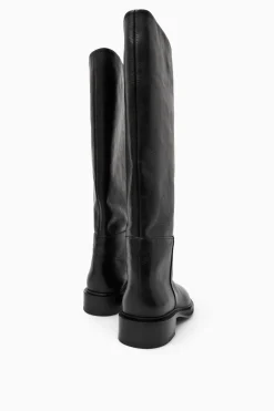 Sale COS SKÓRZANE BUTY JEŹDZIECKIE Czarny