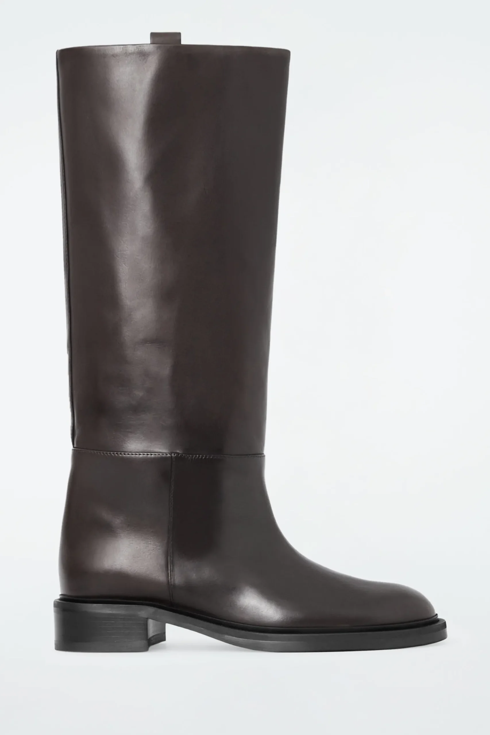 Outlet COS SKÓRZANE BUTY JEŹDZIECKIE Ciemnobrązowy