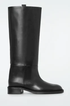 Online COS SKÓRZANE BUTY JEŹDZIECKIE Czarny