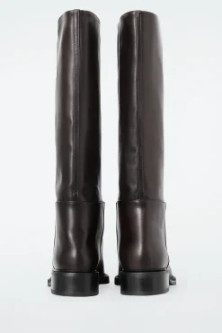 Outlet COS SKÓRZANE BUTY JEŹDZIECKIE Ciemnobrązowy