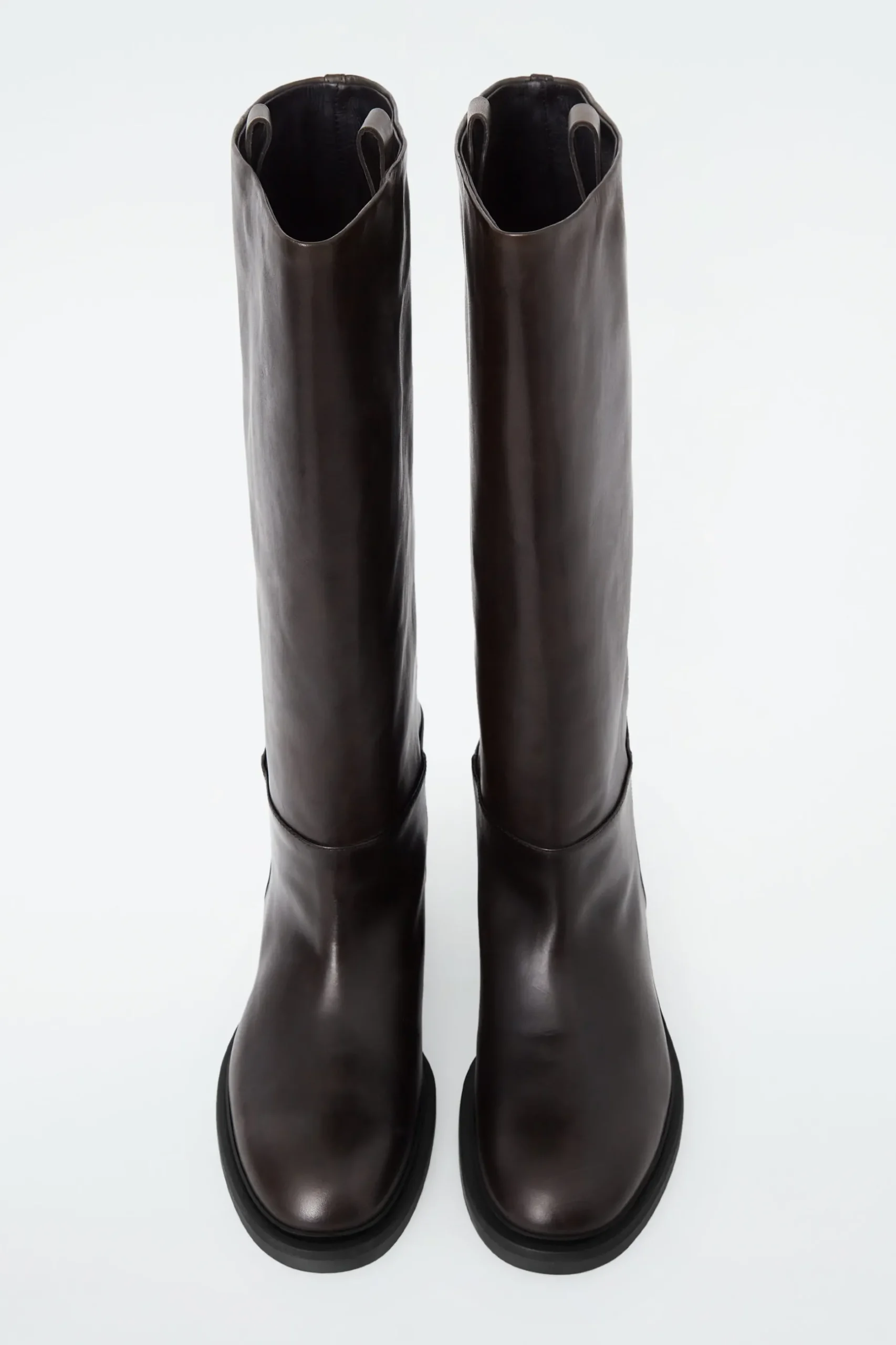 Outlet COS SKÓRZANE BUTY JEŹDZIECKIE Ciemnobrązowy