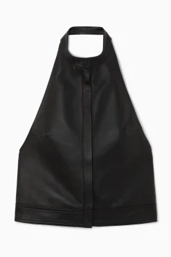 New COS SKÓRZANY MOTOCYKLOWY TOP Z MOCOWANIEM NA KARKU