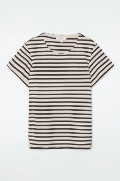 Hot COS SKURCZONY T-SHIRT W PRĄŻKI – SLIM FIT