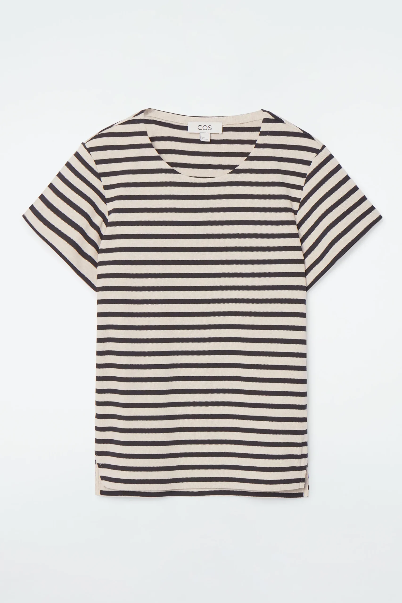 Hot COS SKURCZONY T-SHIRT W PRĄŻKI – SLIM FIT