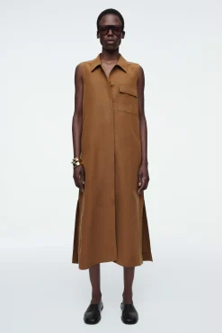 Online COS SLEEVELESS UTILITY MIDI SHIRT DRESS