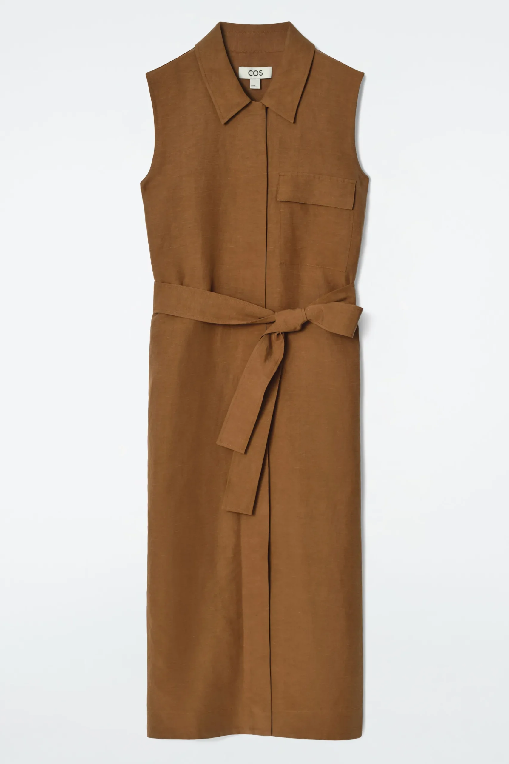 Online COS SLEEVELESS UTILITY MIDI SHIRT DRESS