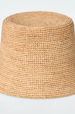 Outlet COS SŁOMKOWY KAPELUSZ TYPU BUCKET Beżowy