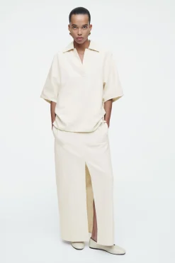 New COS SPÓDNICA MAXI Z DIAGONALU Z LNEM W STYLU UTILITY