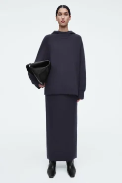 Discount COS SPÓDNICA MAXI Z DWUSTRONNEJ MIESZANKI Z WEŁNĄ