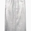 Fashion COS SPÓDNICA MAXI Z POWLEKANEGO DENIMU