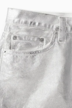 Fashion COS SPÓDNICA MAXI Z POWLEKANEGO DENIMU
