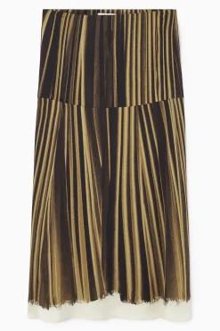 Fashion COS SPÓDNICA MIDI Z ILUZJONISTYCZNYM WZOREM