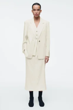 Fashion COS SPÓDNICA OŁÓWKOWA Z LNEM