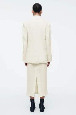 Fashion COS SPÓDNICA OŁÓWKOWA Z LNEM