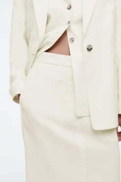 Fashion COS SPÓDNICA OŁÓWKOWA Z LNEM