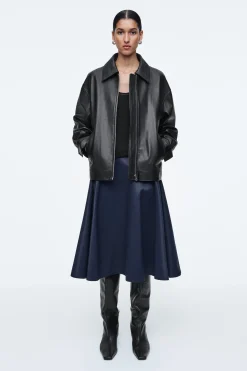 Clearance COS SPÓDNICA Z DENIMU Z EFEKTEM WET LOOK